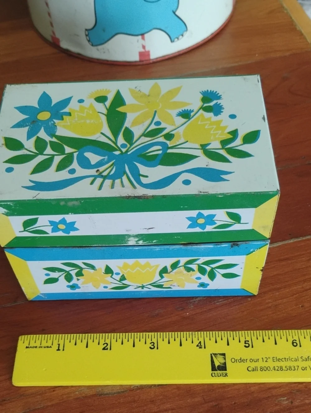 🎁  Metal Recipe Box FLORAL MCM